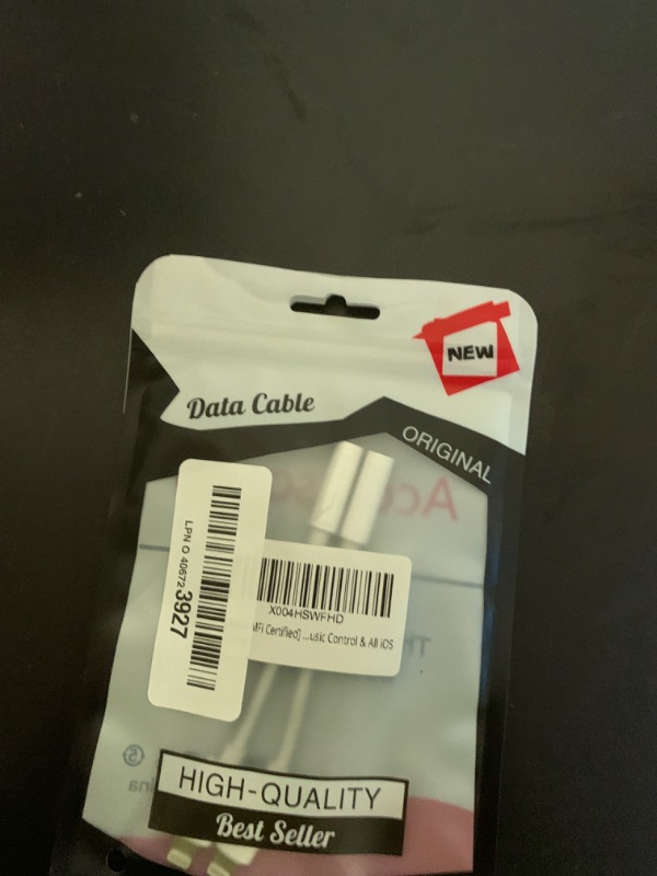 Photo 1 of [Apple MFi Certified] Lightning to 3.5 mm Headphone Jack Adapter, 2 Pack iPhone 3.5mm Aux Adapter Converter Dongle Audio Cable for iPhone 14 13 12 11 Pro Max XS XR X 8, Support Music Control & All iOS