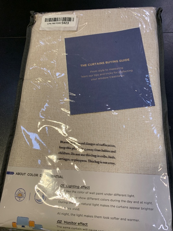 Photo 1 of 100% Blackout Shield Linen Blackout Curtains for Bedroom 84 Inches Long, Back Tab/Rod Pocket Living Room Drapes, Thermal Insulated Blackout Curtains 2 Panels Set, 50" W x 84" L, Cream