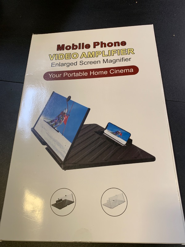 Photo 1 of 20 inch Screen Magnifier for Smartphone,3D HD Screen Expanders for Movies, Videos, and Gaming, Screen Magnifier with Adjustable Angle Design Amplifier Desktop Magnifying for Seniors Reading (Black)