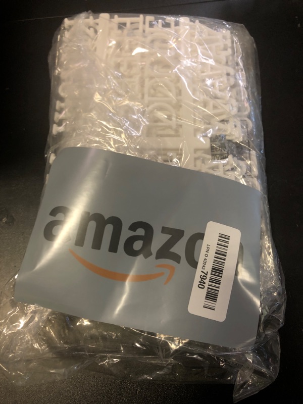 Photo 1 of 1 Inch Letters for Felt Letter Board, 188 Pieces Including Characters, Numbers & Symbols for Changeable Plastic Message Boards by Veskaoty (White)