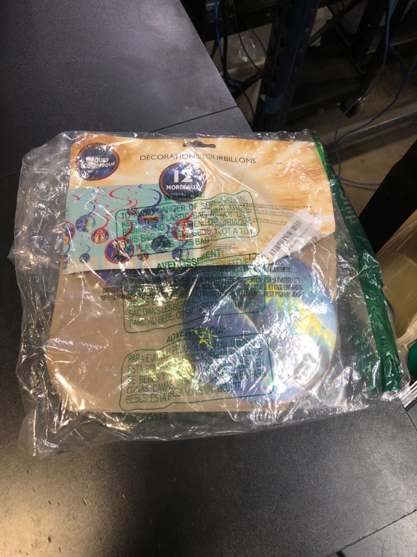 Photo 1 of "Captain Marvel" Blue and Red Spiral Party Decorations, 12 Ct.