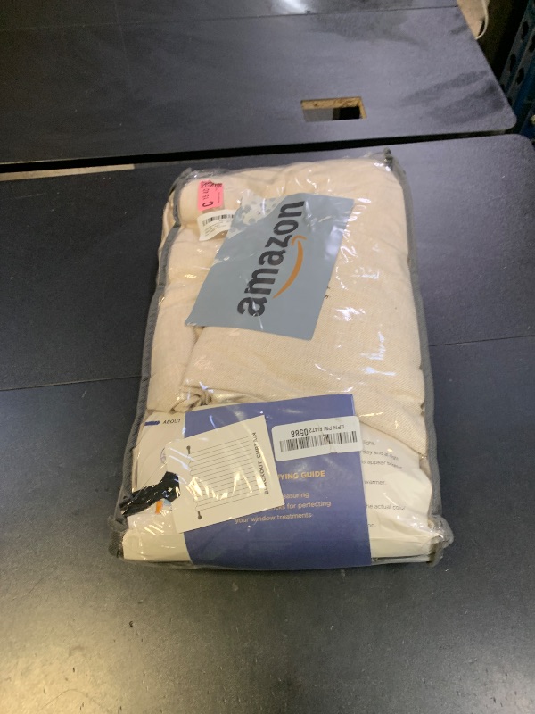 Photo 1 of 100% Blackout Shield Linen Blackout Curtains for Bedroom 108 Inches Long, Back Tab/Rod Pocket Living Room Drapes, Thermal Insulated Blackout Curtains 2 Panels Set, 50" W x 108" L,Cream