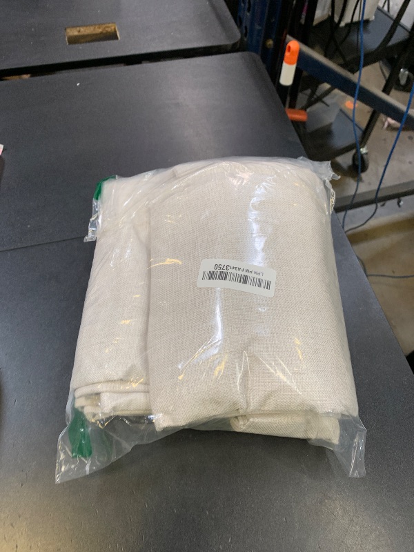 Photo 1 of 100% Blackout Shield Linen Blackout Curtains for Bedroom 96 Inches Long, Back Tab/Rod Pocket Living Room Drapes, Thermal Insulated Blackout Curtains 2 Panels Set, 50" W x 96" L, Beige