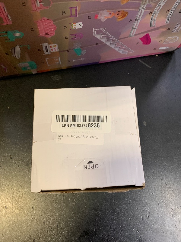 Photo 1 of 1 Pcs Pop Up Sticky Note Dispenser Sticky Note Holder Pop Up Note Dispenser Transparent Top for 3 x 3 Inch Sticky Notes School Office Home Store Black Base Clear Top (1)