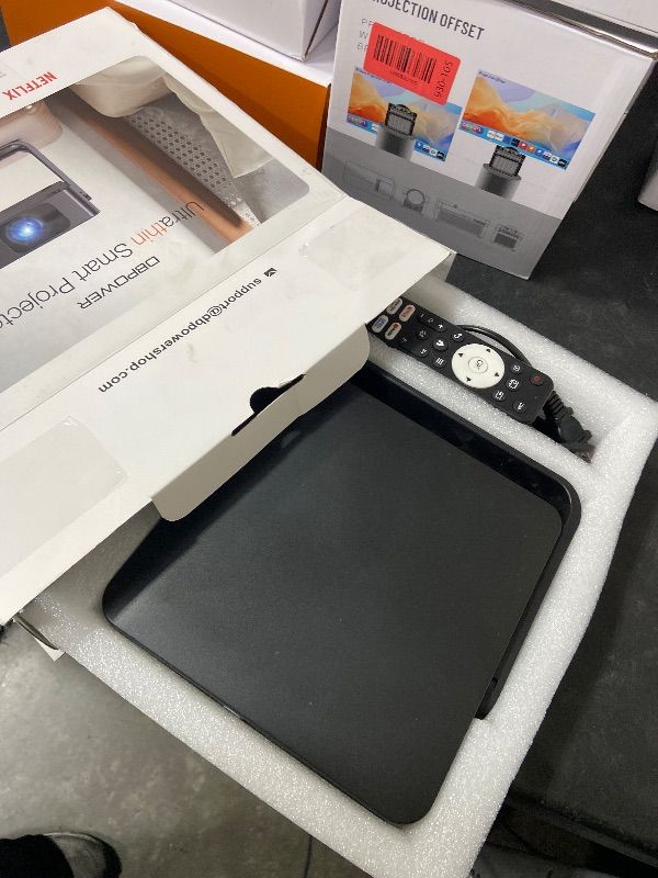 Photo 1 of [Ultra-Slim 1.97"| Netflix Licensed | AI Auto Focus | 360° Stand] Smart Mini Projector with WiFi 6 & Bluetooth, Built-in Netflix/YouTube/Disney+/Hulu, DBPOWER N5 Movie Projector for Bedroom (Black)