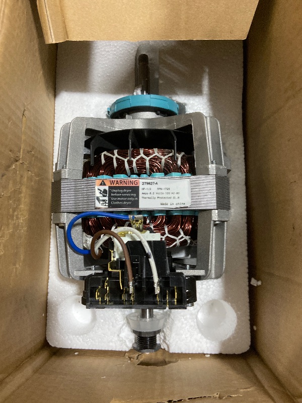 Photo 1 of 0EM 279827 Dryer Drive Motor with Pulley (Upgraded Blower Shaft Length) by puxyblue Compatible with MayTag Kitchenaid Kenmore Whirlpool Dryer Motor - Replaces AP3094245, EAP334304, PS334304,W10194250