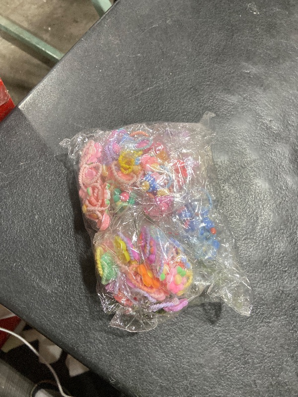 Photo 1 of 100pcs Mix Colors Girl's Elastic Hair Ties Soft Rubber Bands Hair Bands Holders Pigtails Hair Accessories for Girls Infants Toddlers Kids Teens and Children 100A