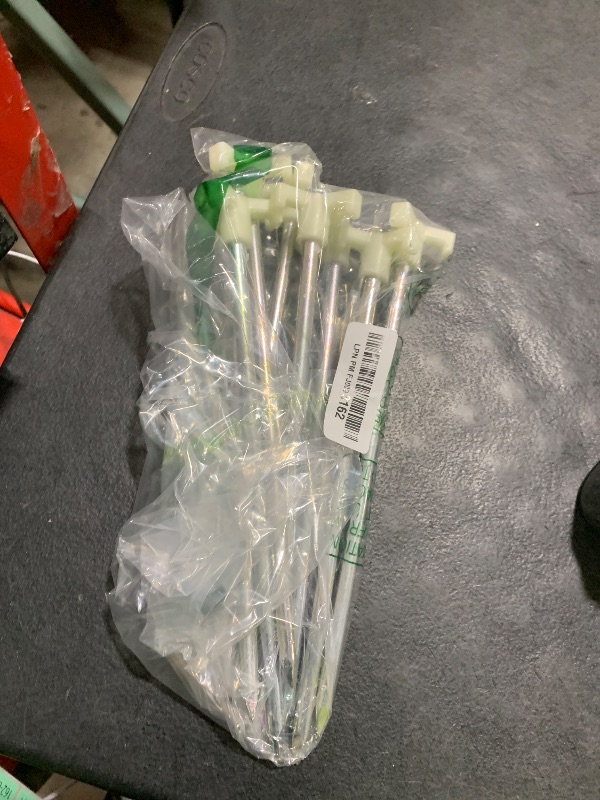 Photo 1 of 10" Glow in The Dark Tent Stakes - Unbreakable Rebar Stakes, Metal Stakes Heavy Duty, Camping Spikes with High Impact, 5/16" Diameter Corrosive Resistant Ground Anchor, Made in USA Metal Tent Anchors