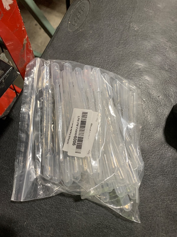 Photo 1 of 40Pcs 3ml Plastic Transfer Pipettes by VCCGY, Disposable Droppers for Watercolor Art, Science Laboratory, Handmade (Transparent-40pcs)1