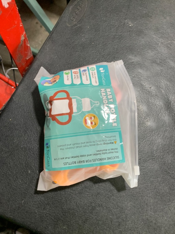 Photo 1 of (3-Pack) Bottle Handles for Dr Brown Baby Bottles with Easy Grip Handles to Hold Their Own Bottle - BPA-Free Soft Silicone (White Pink Orange)