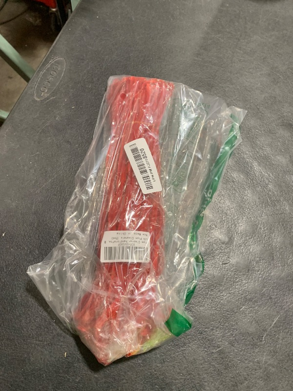 Photo 1 of 100 Pcs Cleaner Crafts, Chenille Flower Trail Pipe Cleaner, Colorful Pipe Cleaner for DIY Handmade Flower Bouquet Packaging and Parties, Creative Home Decoration (Red)