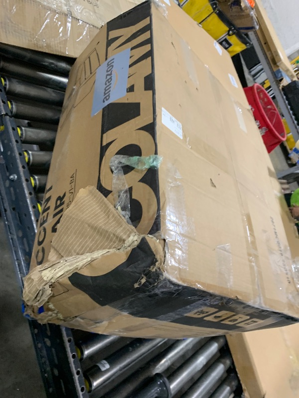 Photo 1 of **BOX 1 OF 2 ONLY**INCOMPLETE** COLAMY Swivel Rocking Recliner,Wide PU Leather Glider Sofa Chair with Ergonomic High Backrest for Living Room, Office, Bedroom?Warm Gray?