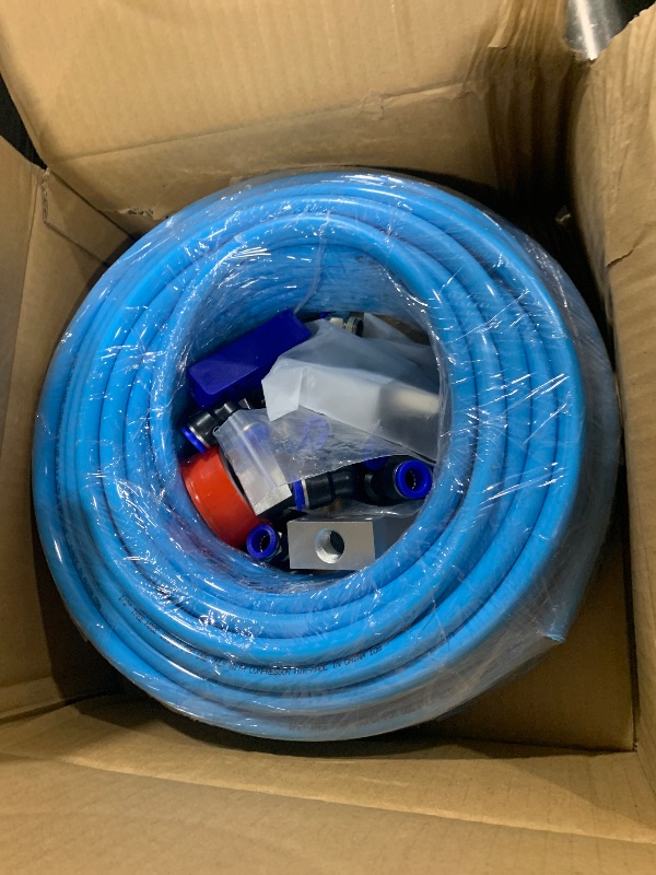 Photo 1 of 1/2?OD Compressed Air Piping System and Shop Air Line Kit with 100ft TPEE Tubing 3/8?ID, 27-Piece Air Push to Connect Kit