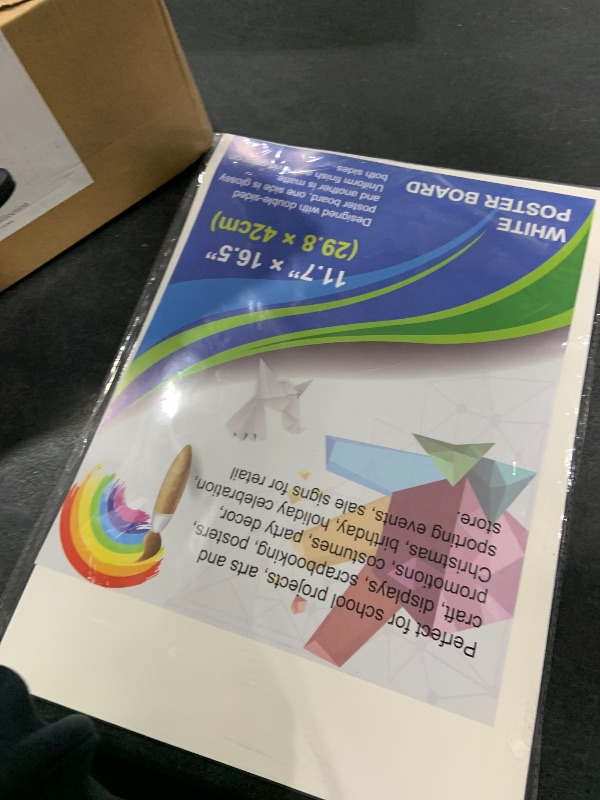 Photo 1 of 10 Pcs Poster Board 11.7 x 16.5 Inches White Poster Board Paper Bulk, ROOKEA 250 GSM Thickness Vision Board Blank Graphic Display Posterboards for Drawing Artwork School Arts Crafts Projects