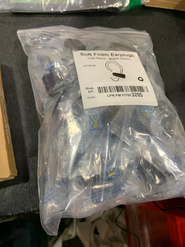 Photo 1 of 100 Pairs Black Foam Ear Plugs - 33dB NRR Industrial Strength, Discreet & Durable Noise Protection for Work, Construction, Shooting, Loud Events