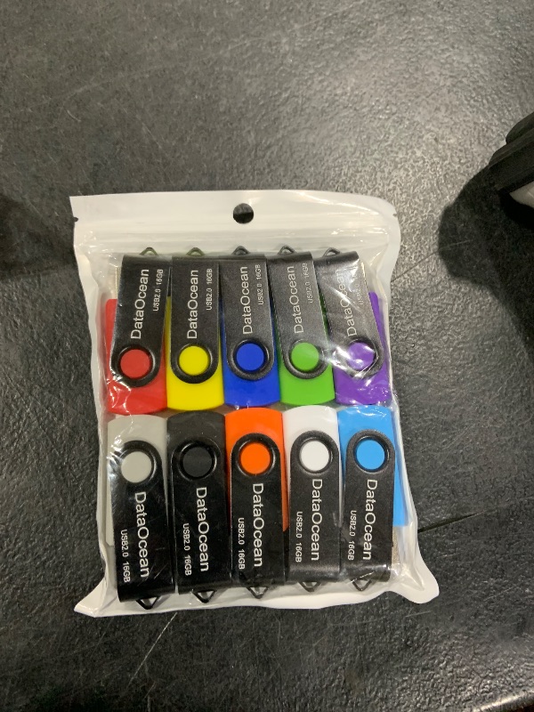 Photo 1 of 10 Pack DataOcean 16GB USB 2.0 Flash Drive Memory Stick Thumb Drives (10 Colors)