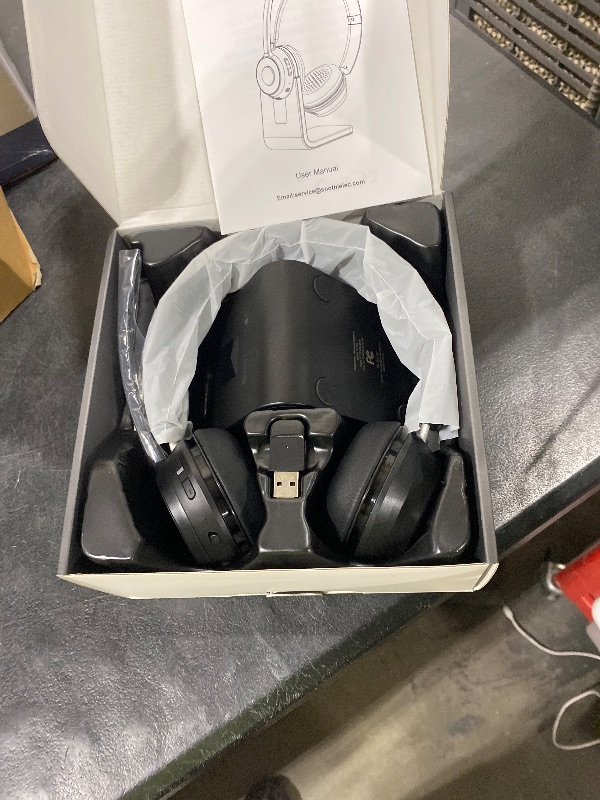 Photo 1 of (Upgraded Version) Wireless Headset, Bluetooth Headset with Noise Cancelling Microphone, Best Headphones with Mic Mute & USB Dongle for PC/Computer/Laptop/Cell Phones/Remote Work/Call Center