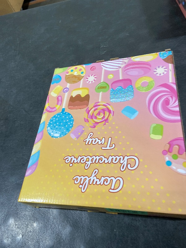 Photo 1 of 11" Acrylic Letter Charcuterie Tray, Charcuterie Letters Fillable Box for Food, Reusable Serving Cake Candy Dish Display Tray for Birthday Anniversary Party Decoration (Letter E)