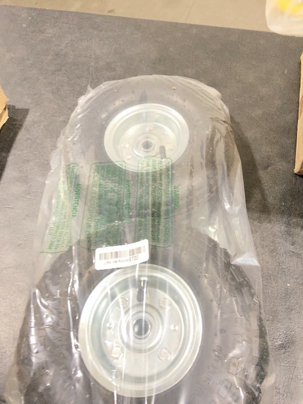 Photo 1 of 10" Replacement Tire and Wheel 4.10/3.50-4",10 inch Pneumatic Utility Tires for Gorilla Cart, Dolly, Hand Truck, Lawnmower, Garden Wagon with 5/8” Axle Bore Hole - Double Sealed Bearings (2 pack)