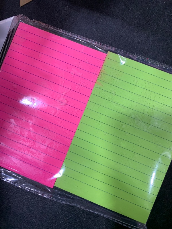 Photo 1 of (6 Pack) Lined Sticky Notes 4x6 in Ruled Stickies Super Sticking Power Memo Pads Bright Colors