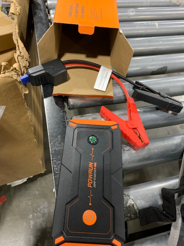 Photo 1 of P-ONE Jump Starter, 2000A Portable Jump Box - Car Jump Starter Battery Pack for up to 8.0L Gas and 6.5L Diesel Engines, 12V Battery Jump Starter with Carry Case (Orange)