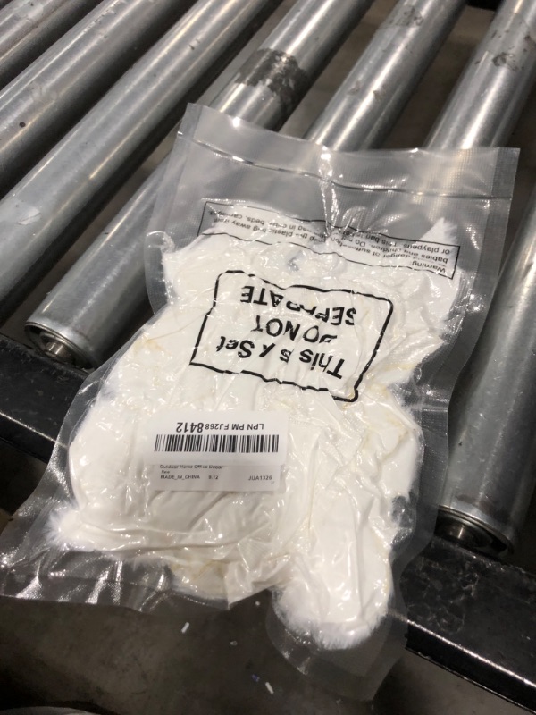 Photo 1 of 12 Pcs Fur White Christmas Tree Bow Decor Furry Farmhouse Bow Hanging Ornaments Rustic Boho Christmas Ball Decorations for Xmas Tree Indoor Outdoor Home Office Decor