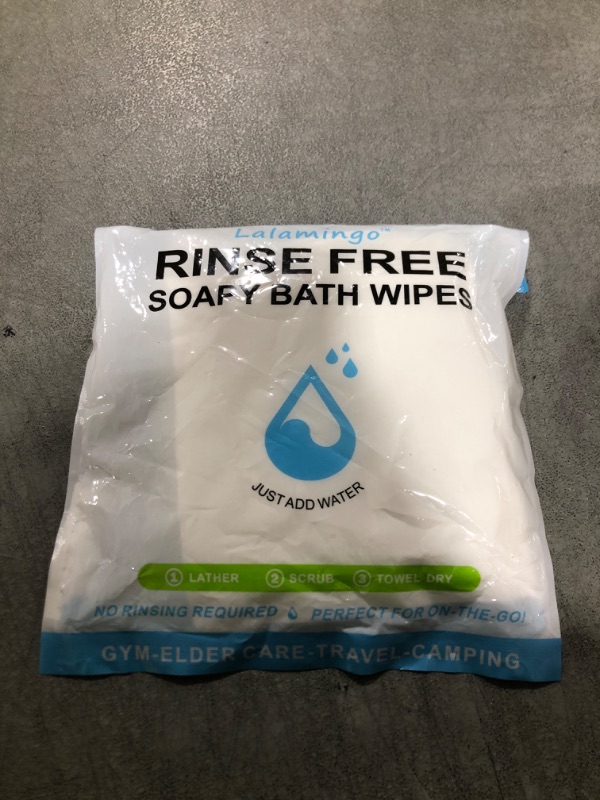 Photo 1 of 125% Larger No Rinse Bathing Wipes for Adults, Soap Infused, Rinse Free Bath Wipes Dry Body Wipe. Disposable Shower Wipe for Elderly, Camping, Hiking, GYM & Travel Post Surgery Must Haves (25 Pack)