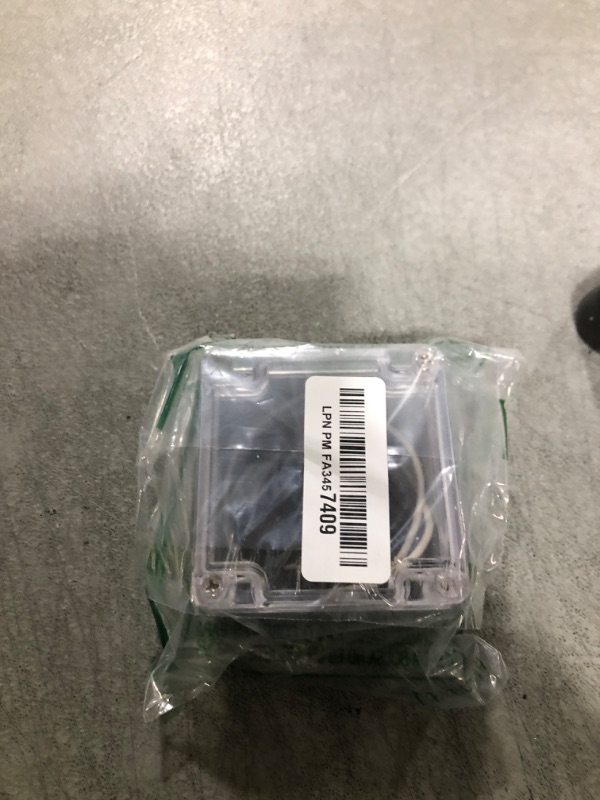 Photo 1 of ****STOCK PHOTO SIMILAR TO ITEM****
LeMotech Junction Box with Clear Cover IP65 Waterproof Project Box Dustproof ABS Plastic Electrical Project Boxes Universal Enclosure, Black 2.4"x 2.2"x 1.3"(63x58x35mm)(Pack of 2)