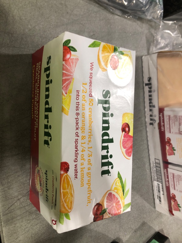 Photo 1 of **BB 08/07/26**
Spindrift Cranberry Punch Sparkling Water - 8pk/12 fl oz