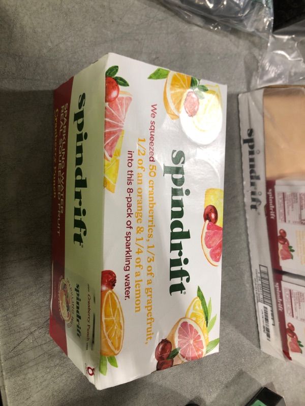 Photo 1 of **BB 08/07/26**
Spindrift Cranberry Punch Sparkling Water - 8pk/12 fl oz