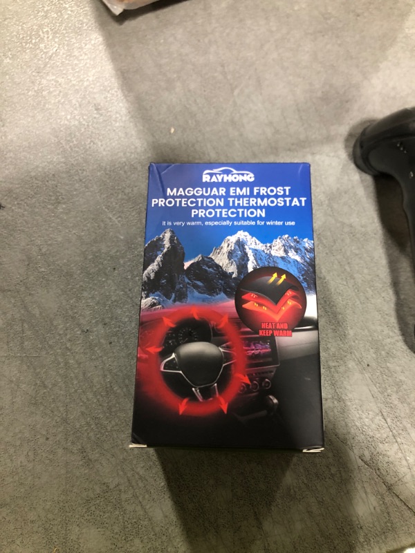 Photo 1 of 12V Heated Steering Wheel Cover Steering Wheel Warmer 14.5-15.5 Inch Steering Wheel Protector Cover for Winter Universal Fit Steering Wheel Outer for Cars Trucks Vans