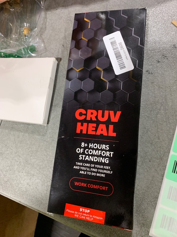 Photo 1 of (New) Work Comfort Orthotic Insoles - Anti Fatigue Shoe Insert Men Women - Low Arch Support - Shock Absorption - Foot Pain Relief - Work Boot Insoles (Black Hexagons, M)