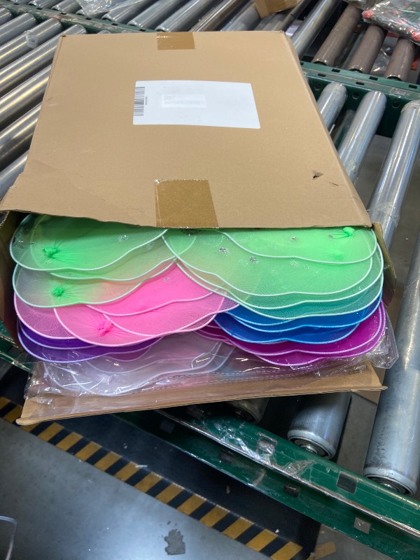 Photo 1 of 24 Pcs Fairy Wings Kids Bulk, Butterfly Angel Costume Wings for Girls 20 x 21 Inch, Fairy Princess Wings Fairy Birthday Decorations Butterfly Party Favors Supplies Halloween Dress up Role Play