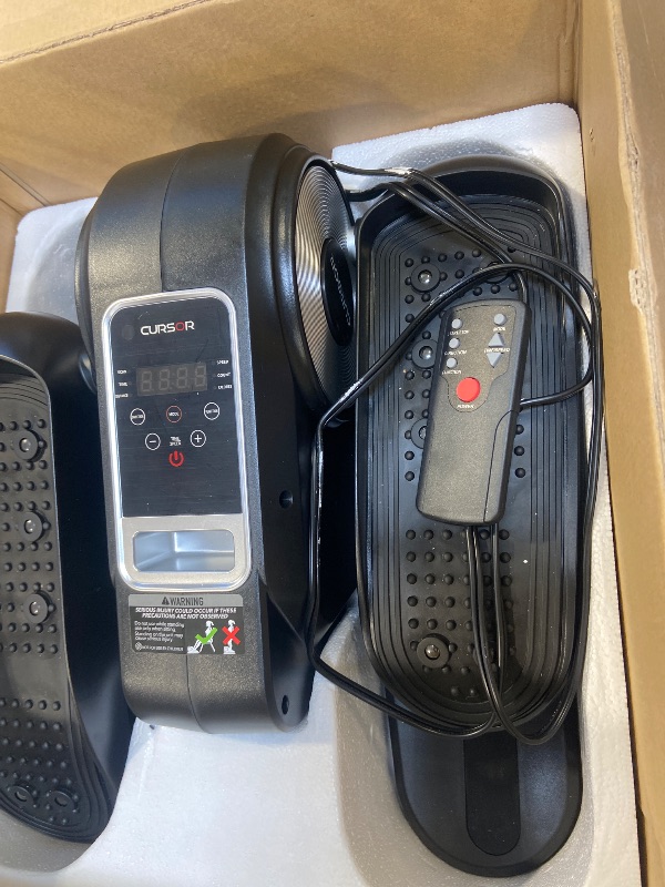 Photo 1 of Under Desk Elliptical Machine, Electric Leg Exerciser as Seen on Tv for Seniors, Quiet Portable Seated Pedal Exerciser with Remote Control, 12 Adjustable Speeds, Auto & HR Mode for Home Office