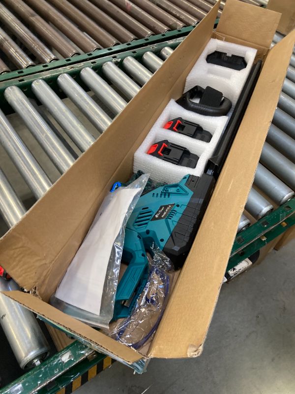 Photo 1 of 20'' Hedge Trimmer Cordless with Battery, Electric Handheld Bush Clipper with 2 Pack Rechargeable Batteries, 3000RPM 180° Rotatable Head, 2/3'' Blade Gap