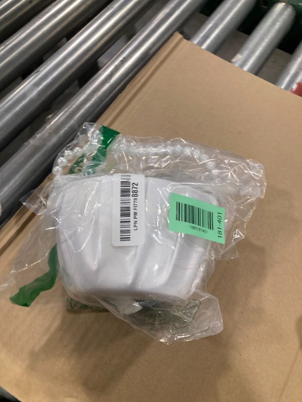 Photo 1 of ATAILOVE Wedding Flower Girl Baskets with Pearl Handle, Satin Bowknot Flower Baskets for Flower Girl Pearl Collection, White