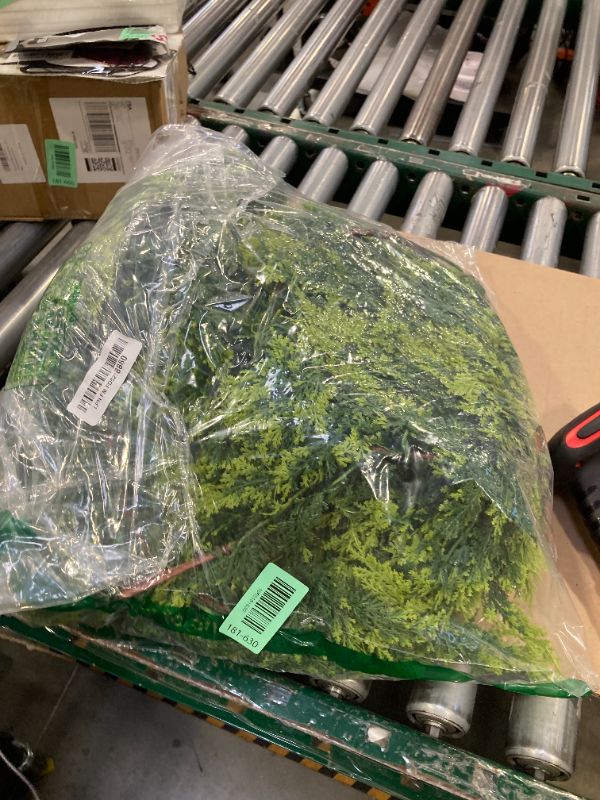 Photo 1 of 9ft Christmas Cedar Garland with Soft Thickness Pine, Artificial Green Faux Cedar Pine Garland for Mantle Fireplace Indoor Outdoor Holiday Party Home Decoration?2 Pcs?