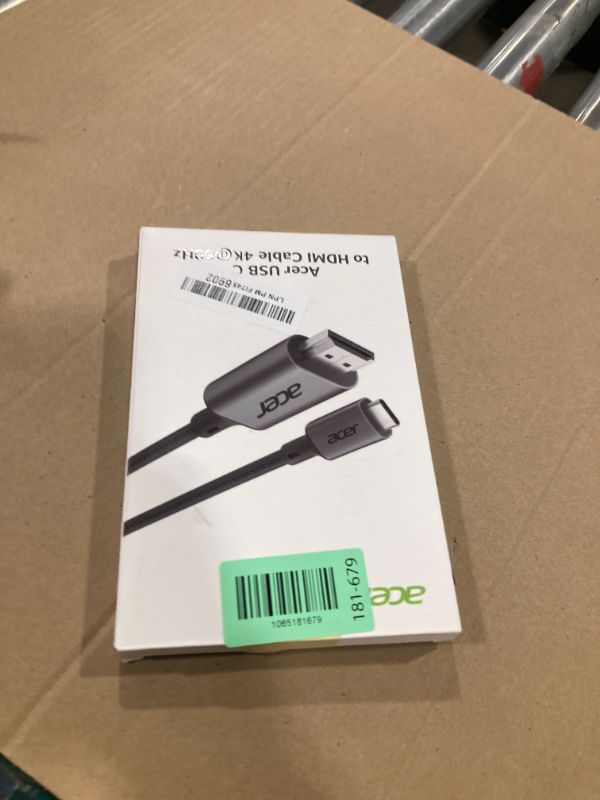 Photo 1 of Acer USB C to HDMI Cable for Home Office 6.6FT (4K@60Hz), High-Speed Type C to HDMI 2.0 Braided Cord, Thunderbolt 4/3 Compatible with MacBook, iPhone 16/15 Pro/Max, iMac, iPad Pro, Galaxy S24, Surface