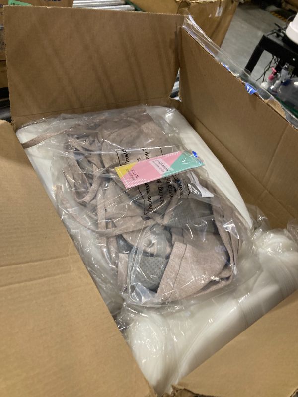 Photo 1 of AAAAAcessories D-Shaped Chair Cushions, 2" Thick Dining Chair Pads with Ties and Removable, Machine-Washable Cover, 17" x 16", Set of 6, Oatmeal Beige