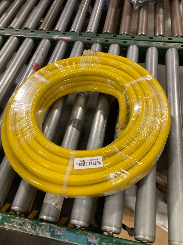 Photo 1 of 70FT CSST Flexible Gas Line, CSST Corrugated Stainless Steel Tubing Pipe, Natural Gas Line Propane Pipe Conversion Kit Grill Hose with 2 Male Adapter Fittings for Stove Dryer (70ft-3/4)