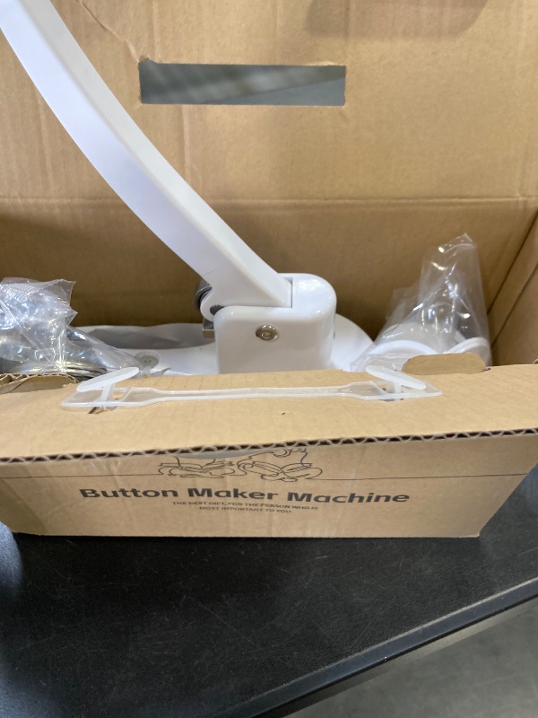 Photo 1 of 2026 Button Maker Machine Multiple-Sizes, 3-in-1 Pin Maker Machine with 50pcs Button Parts, Installation-Free Maker Machine & DIY Button Maker & Circle Cutter (White, 58mm/2.28in)