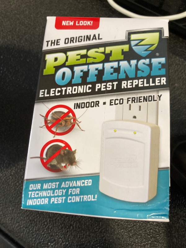 Photo 1 of 2025 Upgraded PEST OFFENSE New Look Electronic Pest Repeller for Indoor Pest Control of Mice, Rats, Rodents, Roaches for Home, Office, Business, Garage, Warehouse
