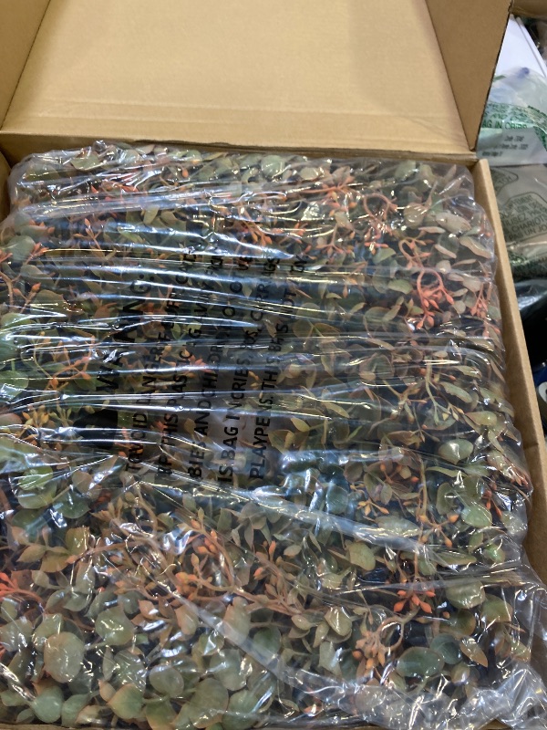 Photo 1 of 26" Fall Wreath for Front Door - Large Artificial Eucalyptus Leaves with Orange Seeds Outdoor Wreath for Porch, Window,Farmhouse,Home,Thanksgiving Day Harvest Festival Autumn Decor