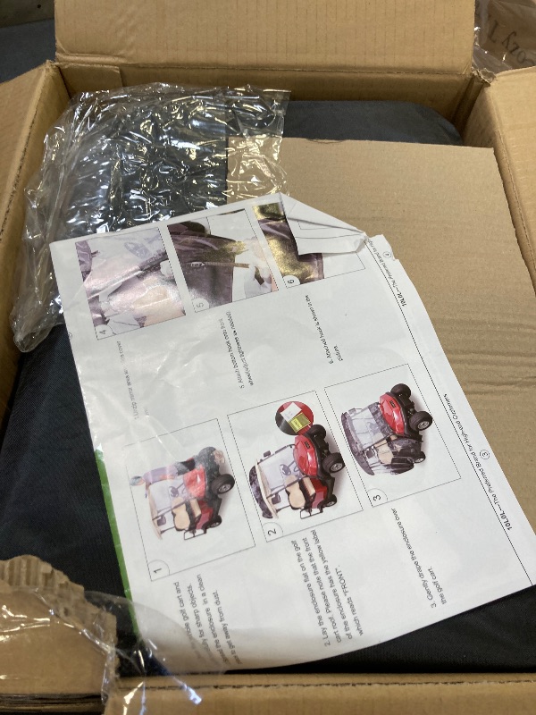 Photo 1 of 10L0L 2+2 Passenger Golf Cart Enclosure for Club Car Tempo/Onward, 600D Waterproof Golf Cart Rain Cover, Heavy Duty Driving Enclosure, Snowproof Windproof, with Clear PVC Windows & Tail Light Panel