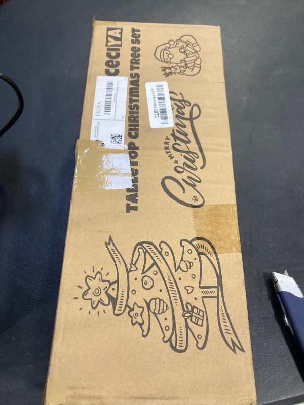 Photo 1 of 2FT Mini Christmas Tree, Small Christmas Tree Prelit with Lights, Light Up Tabletop Christmas Trees for Desk and Room