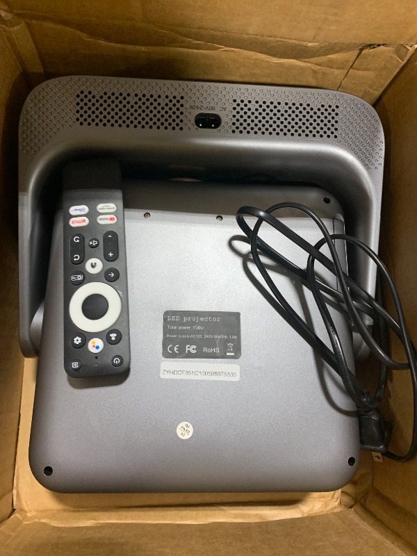 Photo 1 of ?Official Licensed Google TV?Smart Projector with WiFi and Bluetooth, Portable Projector 4K Supported, Native 1080P, 1500 ANSI, Voice Input, Auto Focus, Mini FHD Home Movie Proyector iOS/Android