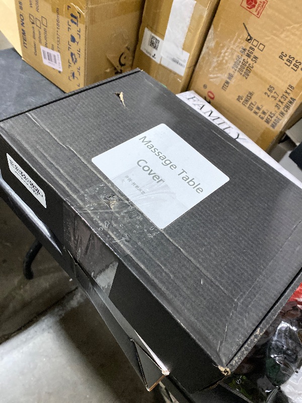 Photo 1 of 28 Inches Wide Vinyl Massage Table Cover with Face Hole | 100% PU Massage Table Cover Protector | Wipeable, Reusable & Waterproof Vinyl Cover for Square Massage Tables