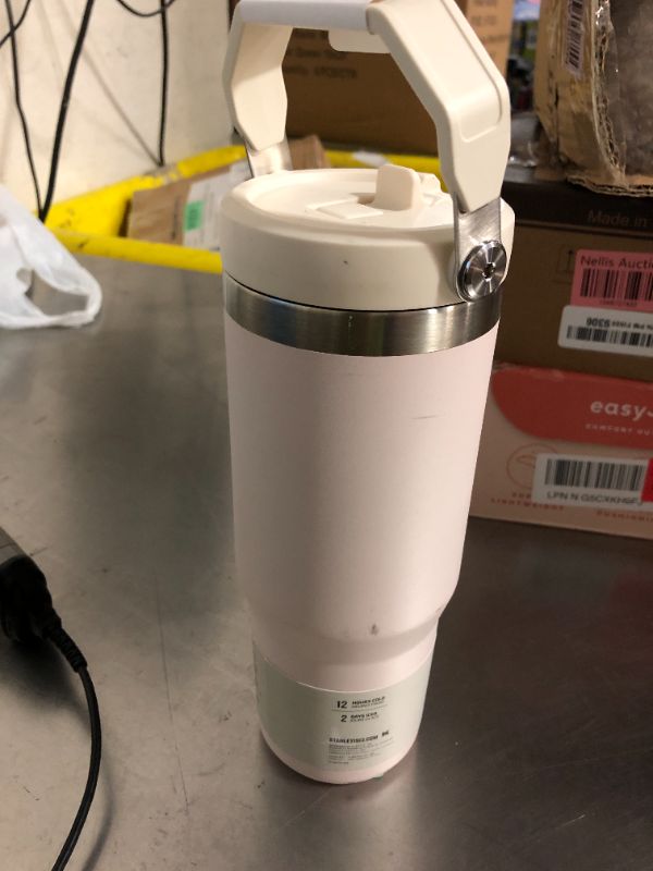 Photo 1 of *ALOT OF DENTS AND SCRATCHES* STANLEY IceFlow Flip Straw Tumbler with Handle 30 oz | Twist On Lid and Flip Up Straw | Leak Resistant Water Bottle | Insulated Stainless Steel |BPA-Free | Rose Quartz