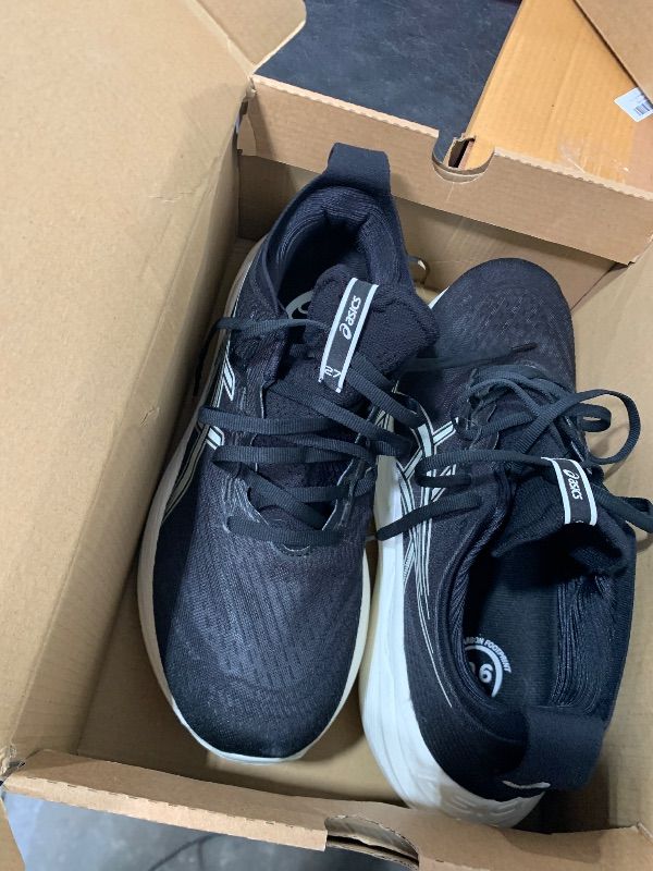 Photo 1 of ASICS Men's Gel-Nimbus 27 Running Shoe, 9.5, Black/Lake Grey