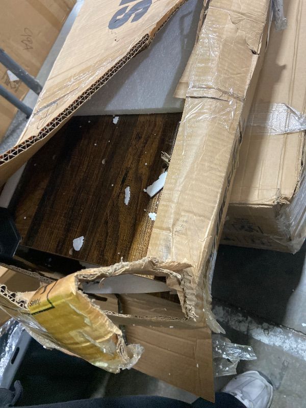 Photo 1 of missing pieces---------------------LITTLE TREE 47 Inches Console Table, Sofa Table with Storage, Modern Entryway Table for Hallway, Narrow Long Sofa Entryway Table for Living Room, Brown